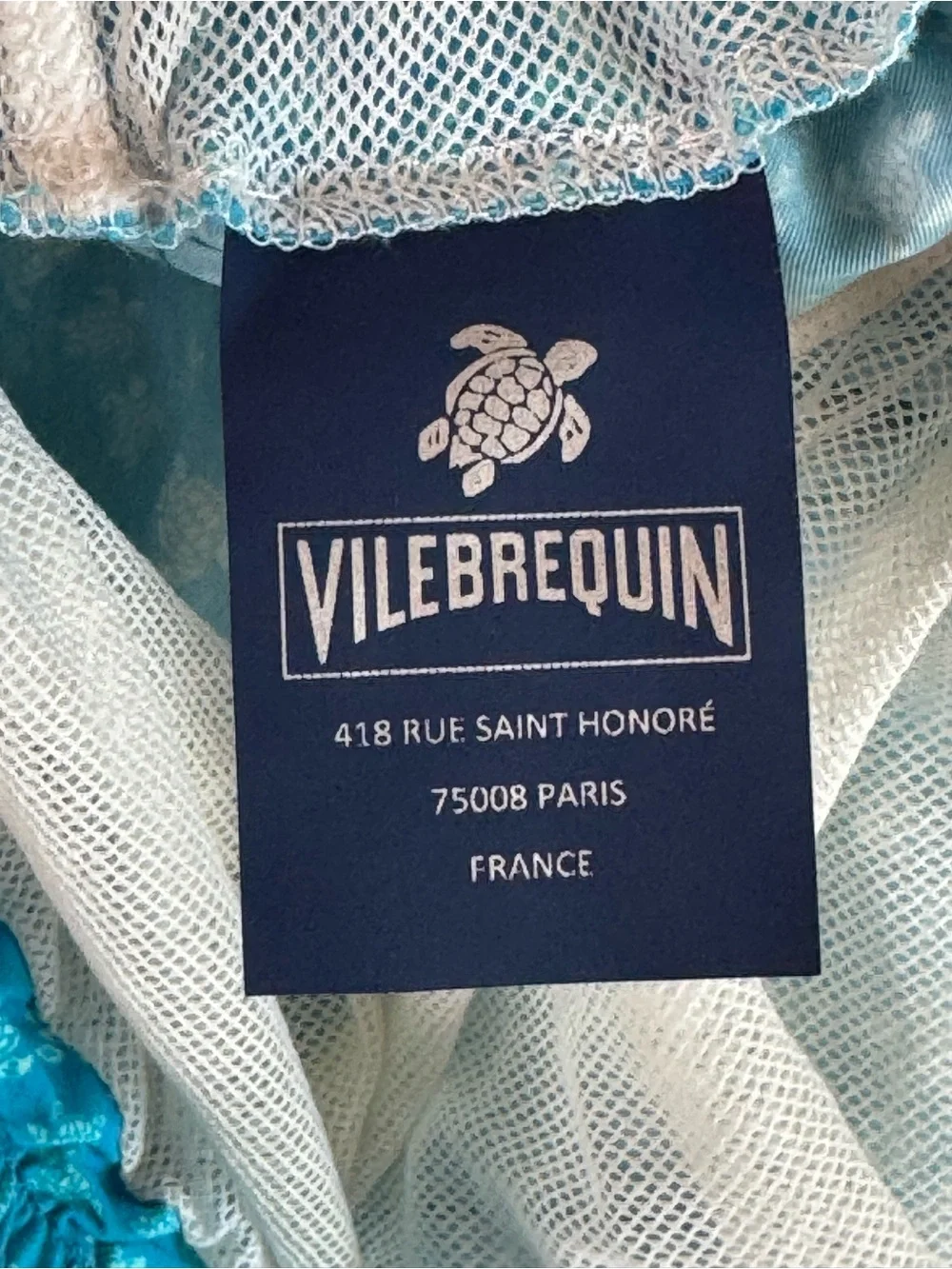 Vilebrequin Mini Turtles Moorea Swim Trunks Shorts Blue Hawaii Men's Size Large